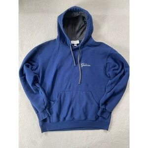 The Greenbrier Resort WV Mens Large Hoodie Blue‎ Embroidered Fleece Sweatshirt